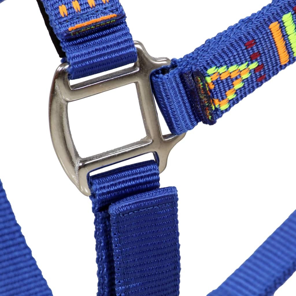 Head Collars 2 pcs for Horse Nylon Size Pony Blue